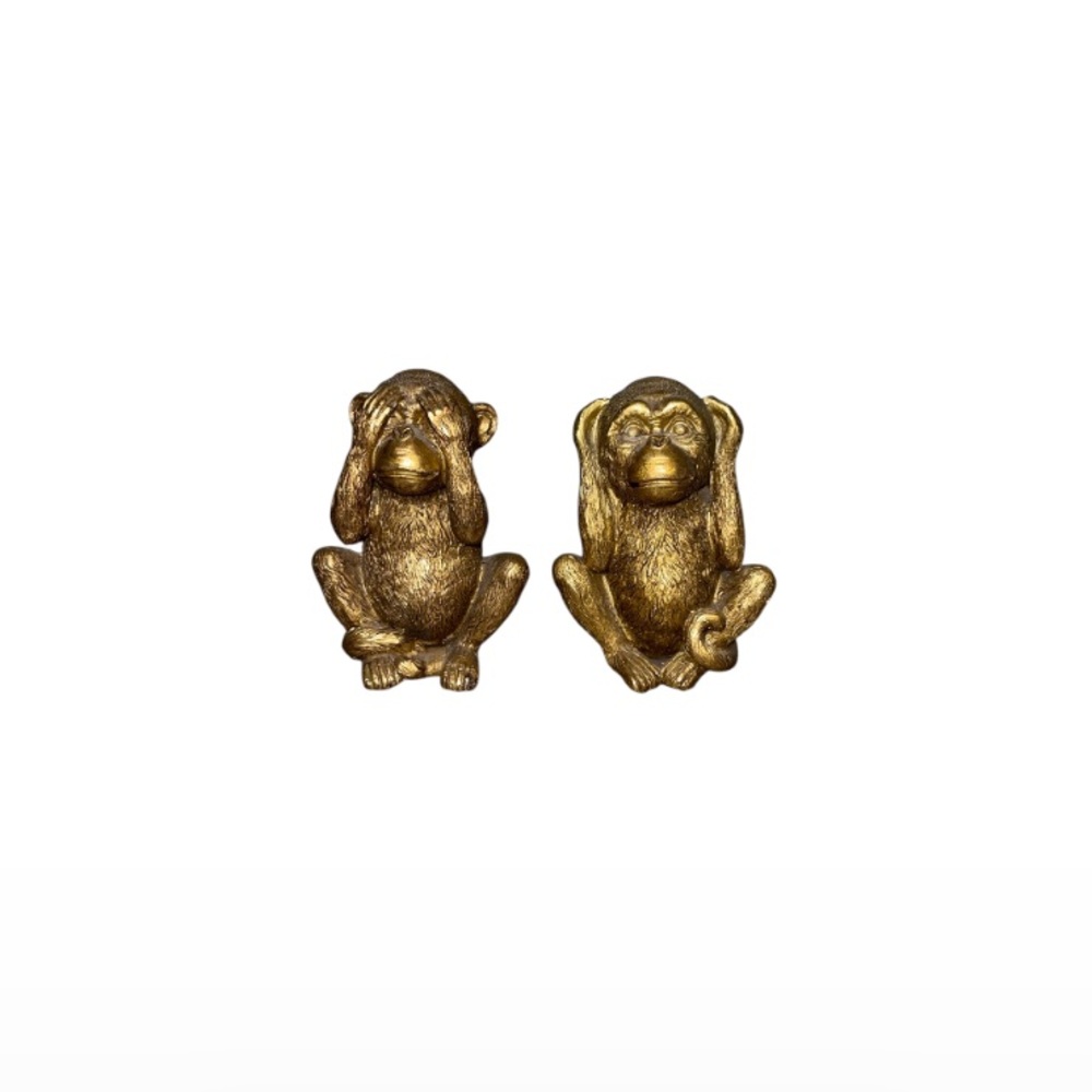 Vintage Handmade “See No Evil Hear No Evil” Monkeys